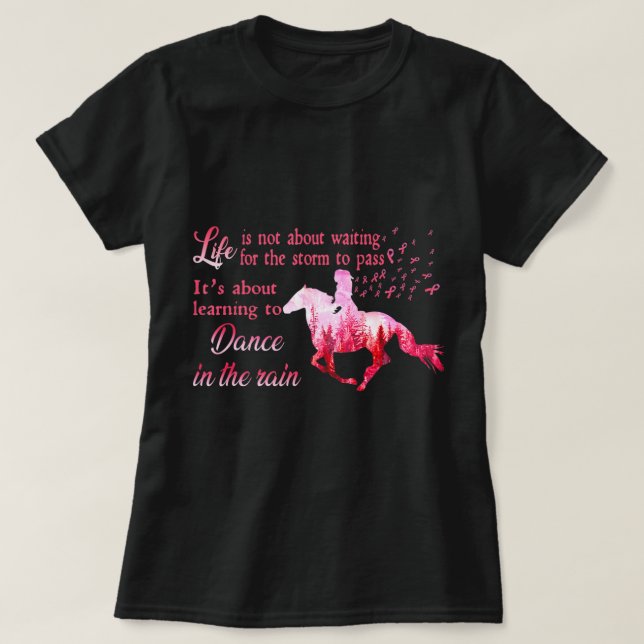 Horse Ribbon Rosa Gifts Wo T Shirt (Design framsida)