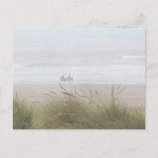 Horse Ride på Beach Postcard Vykort