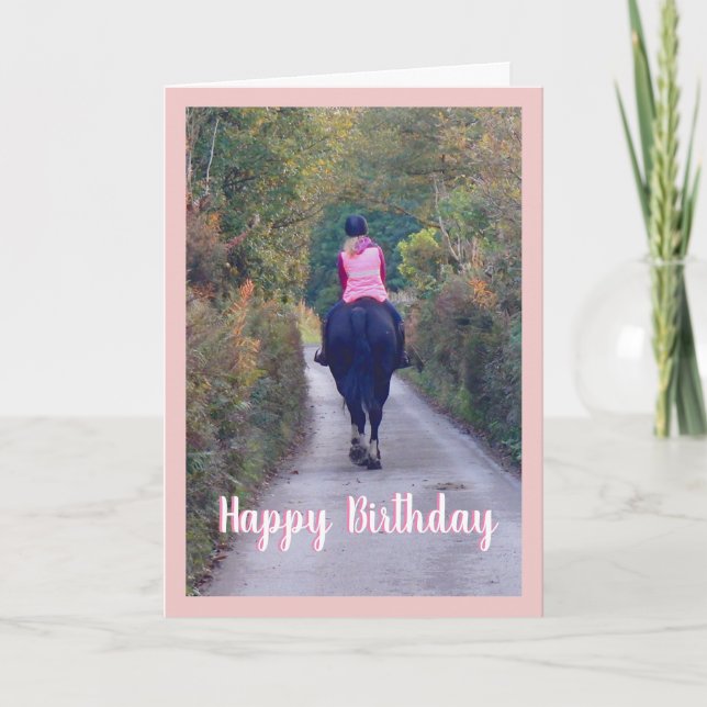 Horse Rider Birthday Kort (Framsida)