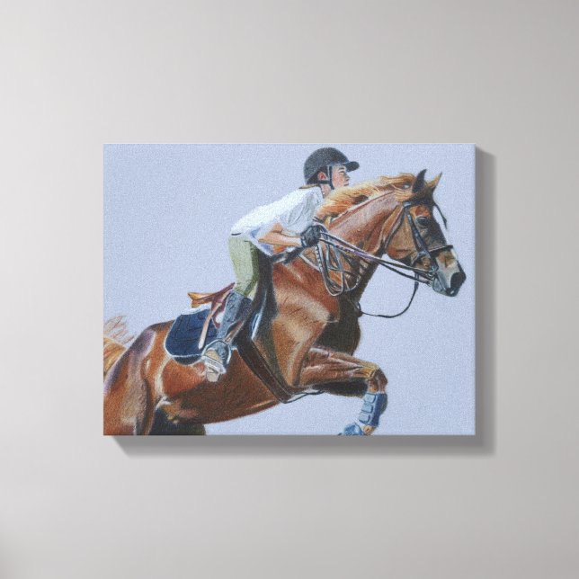 Horse & Rider Canvas Art (Framsida)