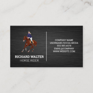 Horse Rider Djurplats Visitkort