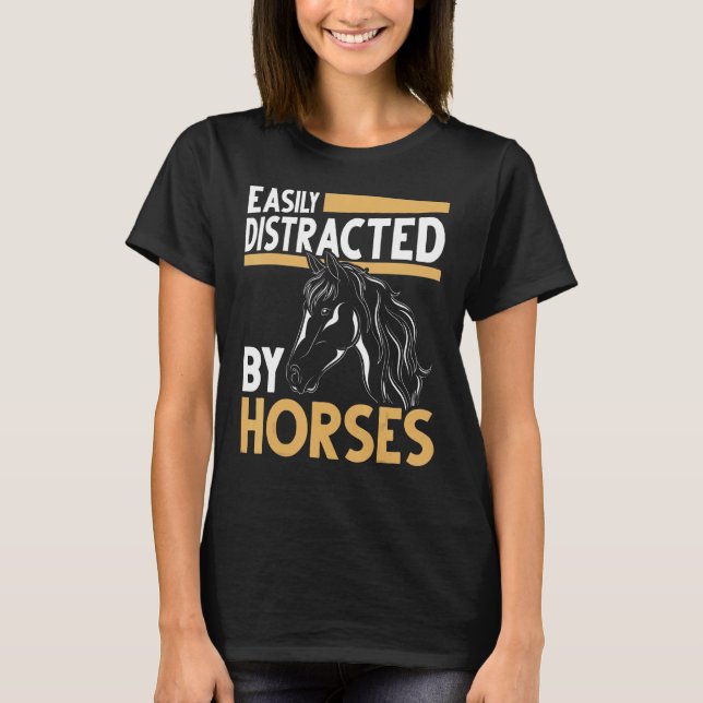  Horse Rider Equestrian Horse T Shirt (Framsida)