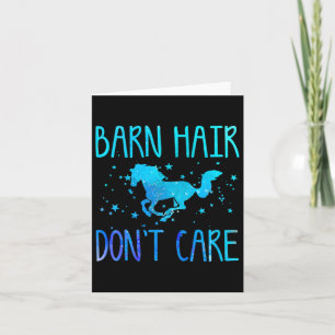 Horse Rider Gift Barn Hair Dont Care Funny Horse L Kort