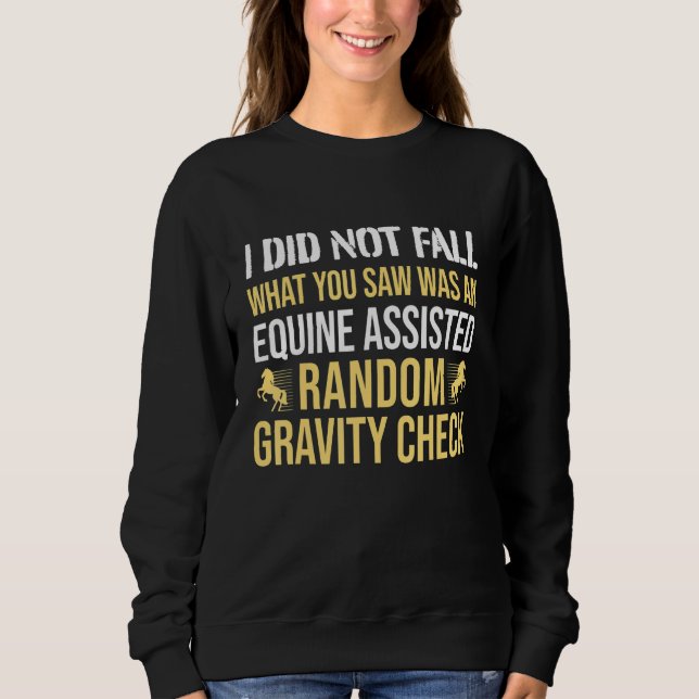 Horse Rider Gravity Check  T Shirt (Framsida)