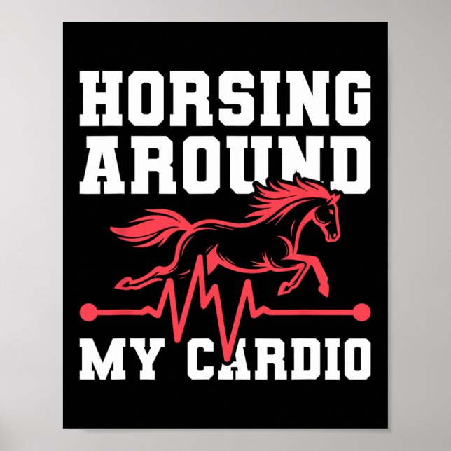 Horse Rider - Horseback Ekg Poster (Framsidan)