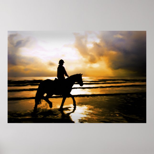 HORSE RIDER ON BEACH POSTER (Framsidan)