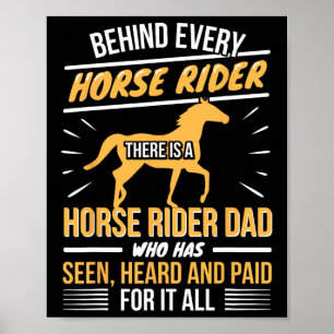 Horse Rider - Pappa pappa Far Dotter - Horsebac Poster