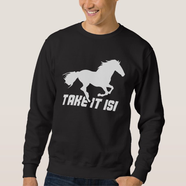 Horse Rider tar det Isi Lång Ärmad Tröja (Framsida)