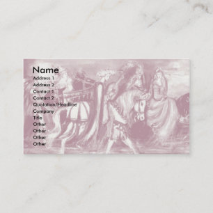 HORSE RIDERS,MUSIC IN NIGHT,Fantasy rosa,violet Visitkort