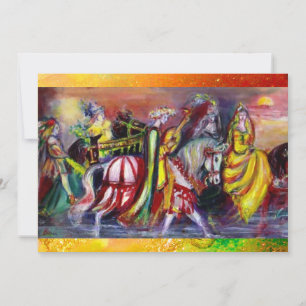 HORSE RIDERS,MUSIC IN NIGHT, gult sparkles Meddelande