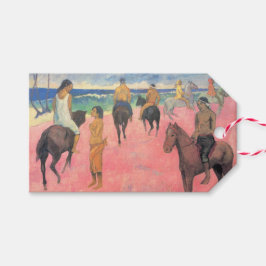 Horse Riders on the Beach in Tahiti (av Gaugin) Presentetikett