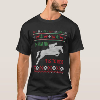 Horse Riding Åh vilken Roligt sötare t för jul Shirt