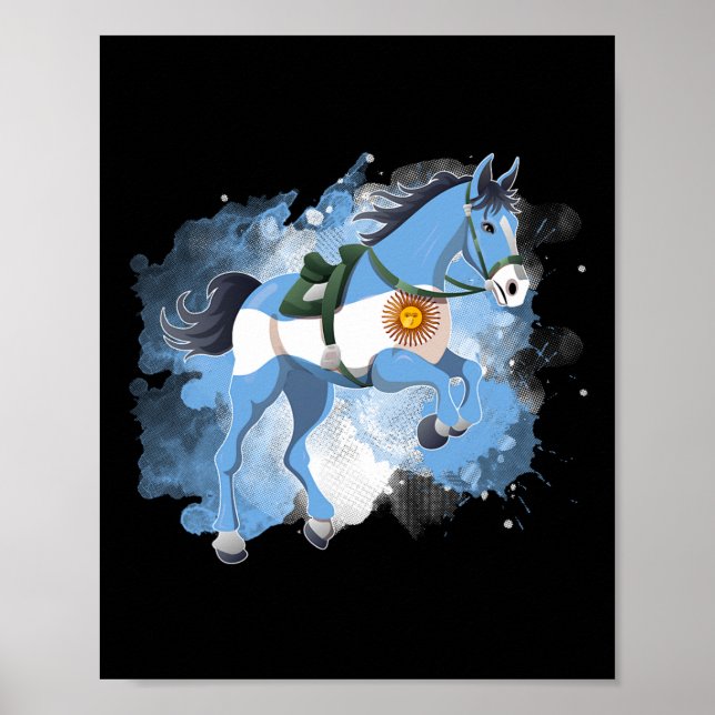 Horse Riding Argentina Flagga Poster (Framsidan)