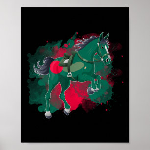 Horse Riding Bangladesh Flagga Poster