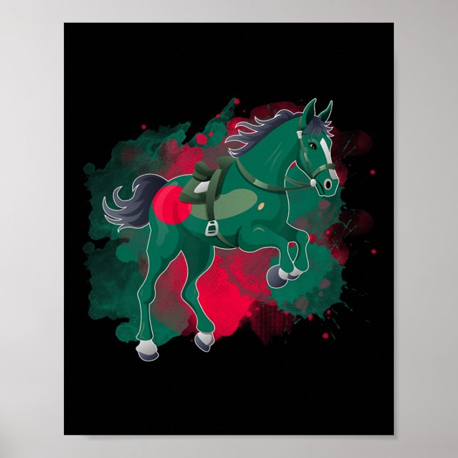 Horse Riding Bangladesh Flagga Poster (Framsidan)