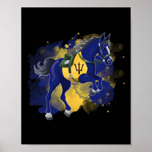 Horse Riding Barbados Flagga Poster