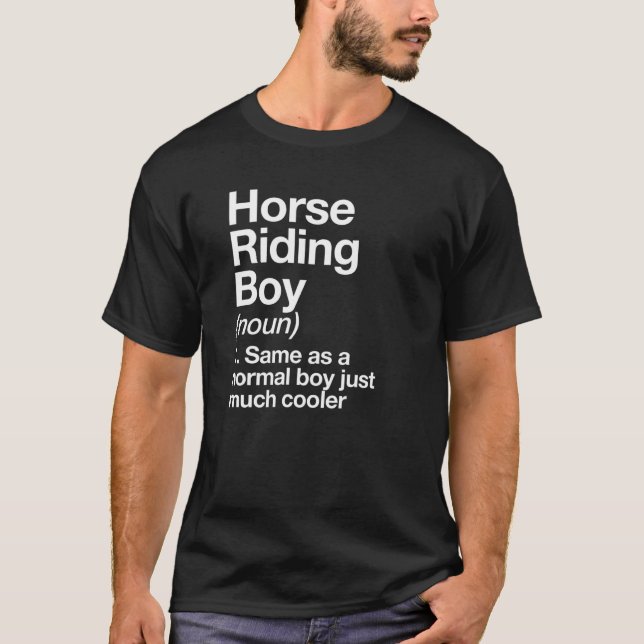 Horse Riding Boy Definition Sports T Shirt (Framsida)
