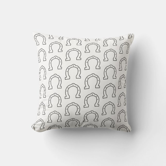Horse Riding Gang Horseshoe Print Kudde (Framsida)