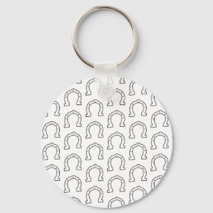 Horse Riding Gang Horseshoe Print Nyckelring