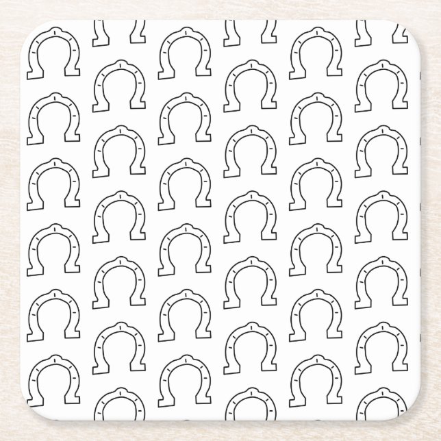 Horse Riding Gang Horseshoe Print Underlägg Papper Kvadrat (Framsidan)