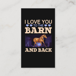 Horse Riding Girl Barn Equestrian Kärlek Visitkort