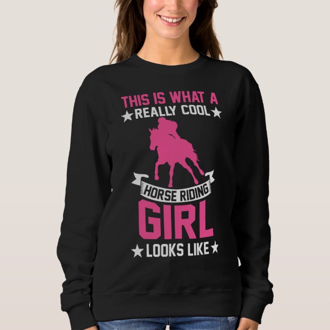 Horse Riding Girl T Shirt (Framsida)