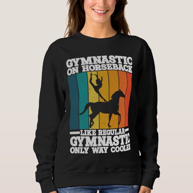 Horse Riding Gymnastic On Horseback Horse Vaulting T Shirt (Framsida)