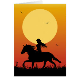 Horse Riding Hälsningskort