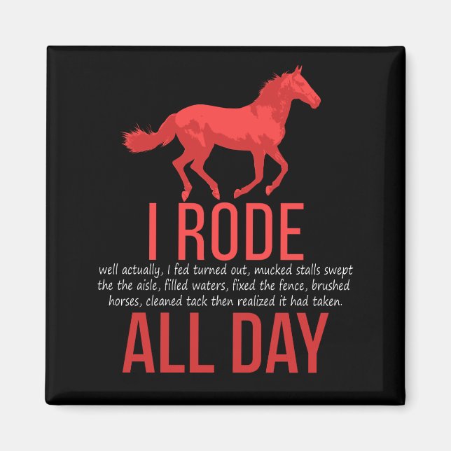 Horse Riding - Horse Ride Gift Magnet (Framsidan)