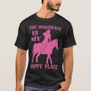 Horse Riding Horseback my Lycklig Ställe Horse Vau T Shirt