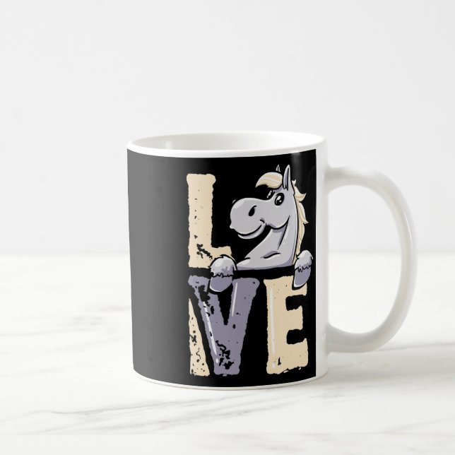 Horse Riding - Horseback Rider Kärlek Horses Kaffemugg (Höger)