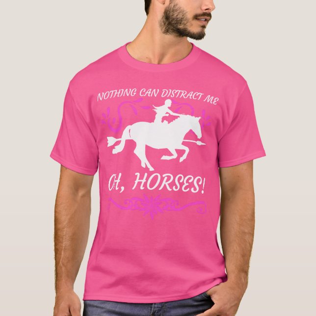 Horse Riding Horses Rider roligt T Shirt (Framsida)