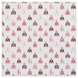 Horse Riding Jockey Silke Rosa and White Patterned Tyg