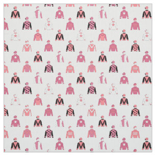 Horse Riding Jockey Silke Rosa and White Patterned Tyg