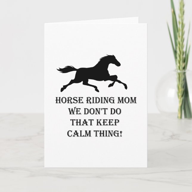 Horse Riding Mamma Funny Mors dag Gifts Kort (Framsida)