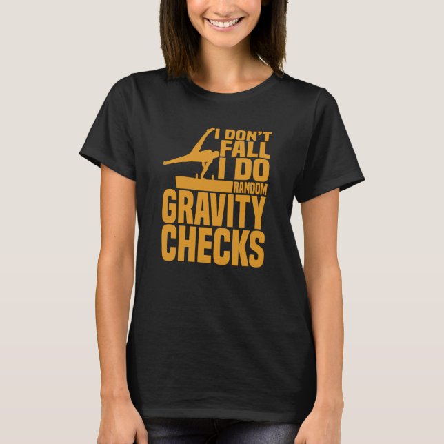 Horse Riding Random Gravity Checks Horse Vaulting T Shirt (Framsida)