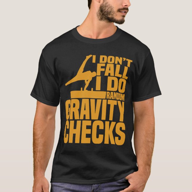 Horse Riding Random Gravity Checks Horse Vaulting T Shirt (Framsida)