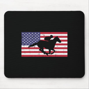 Horse Riding Us Flagga Horseback Tävla Patriotic E Musmatta