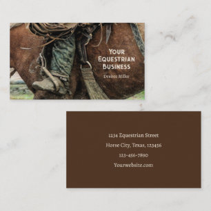 Horse Riding Western Rustic Cowboyc Visitkort