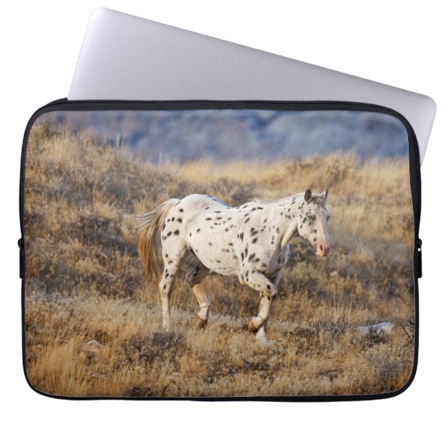 Horse Roaming the Scenia Backe of the Big Horn Laptop Fodral (Framsidan)