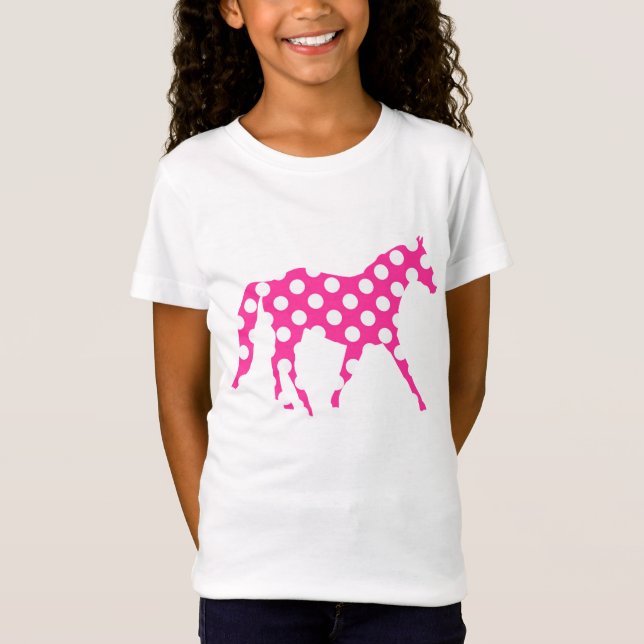 Horse Rosa Polka dots Bevackra Aloha Hawaiian Tröja (Framsida)