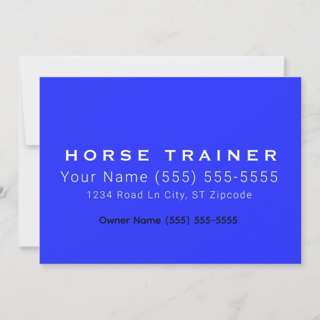Horse Royal Professional Business Card Inbjudningar (Framsida)