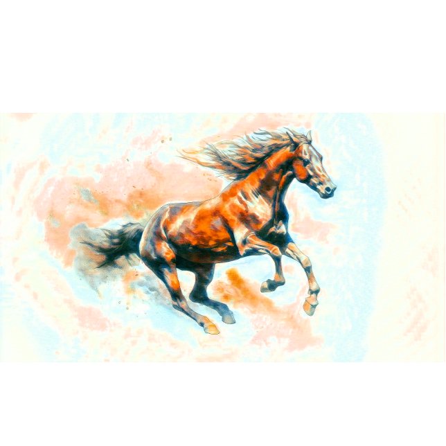 Horse Running Free Watercolor T Shirt (Skapare uppladdad)