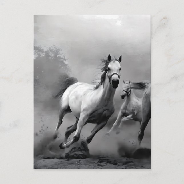 Horse Running Helg Vykort (Framsida)