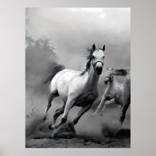 Horse Running Poster