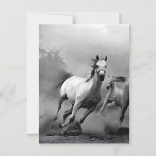 Horse Running Vykort