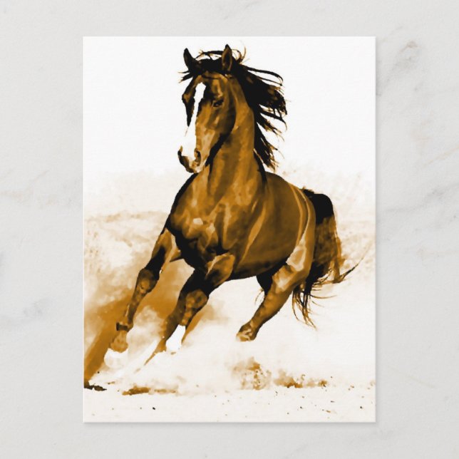 Horse Running Vykort (Framsida)