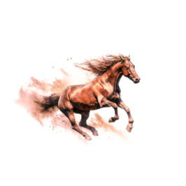 Horse Running Watercolor T Shirt