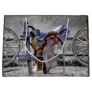 Horse Saddle Corral Fence Western Wagon Hjul