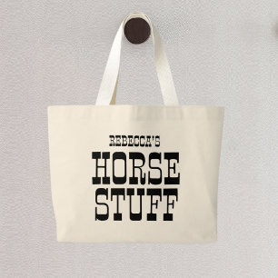 Horse Saker Eget namn Equestrian Barn Jumbo Tygkasse